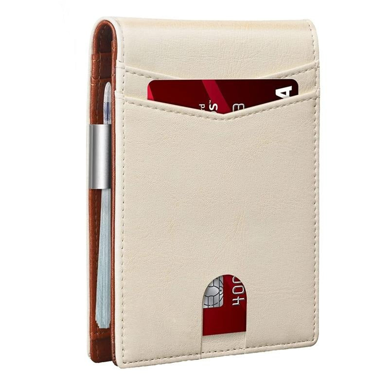 RFID-protected Leather Credit Card Wallet