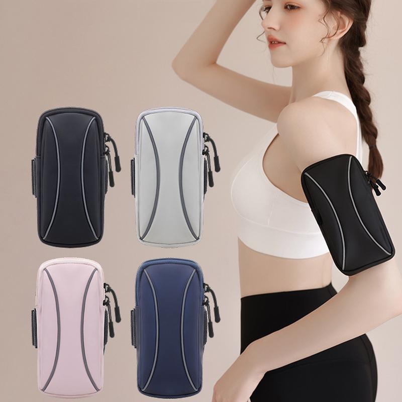 Gray Waterproof Running Arm Bag For Mobile Phones