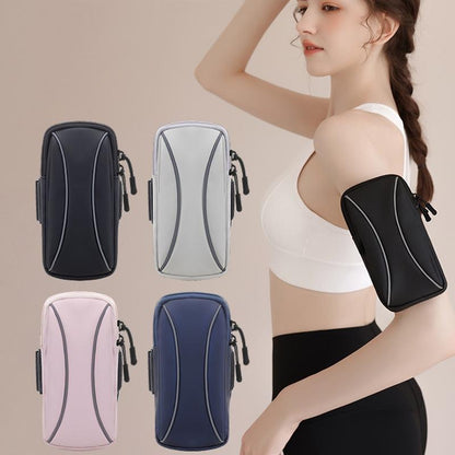 Gray Waterproof Running Arm Bag For Mobile Phones