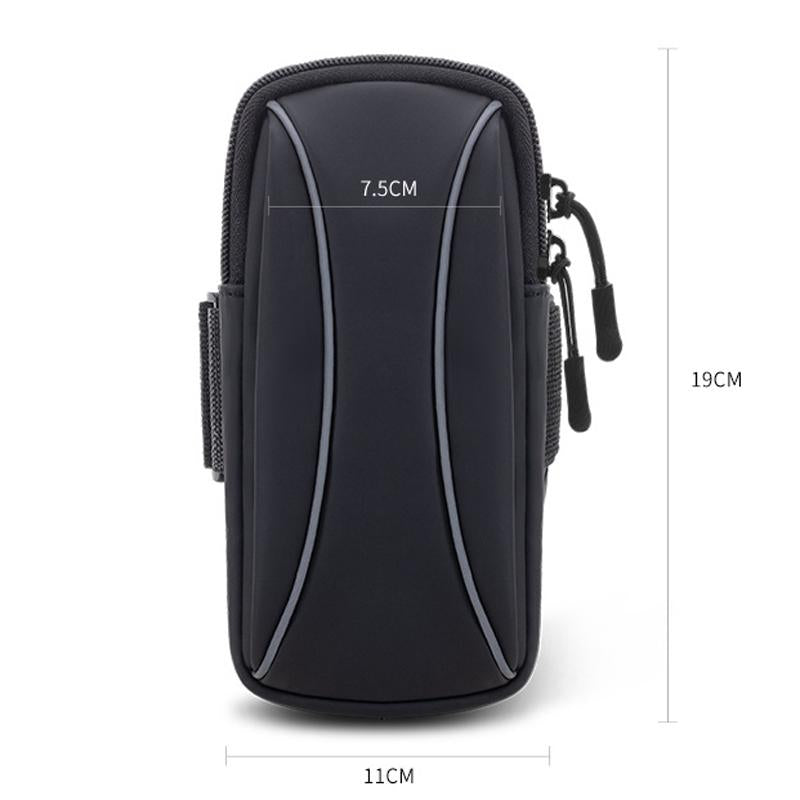 Gray Waterproof Running Arm Bag For Mobile Phones