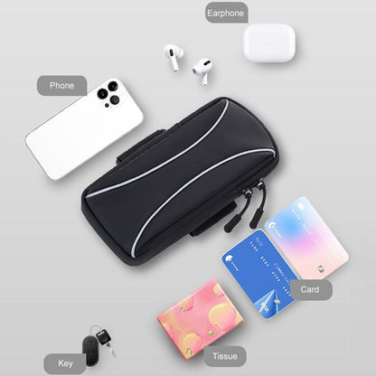 Gray Waterproof Running Arm Bag For Mobile Phones