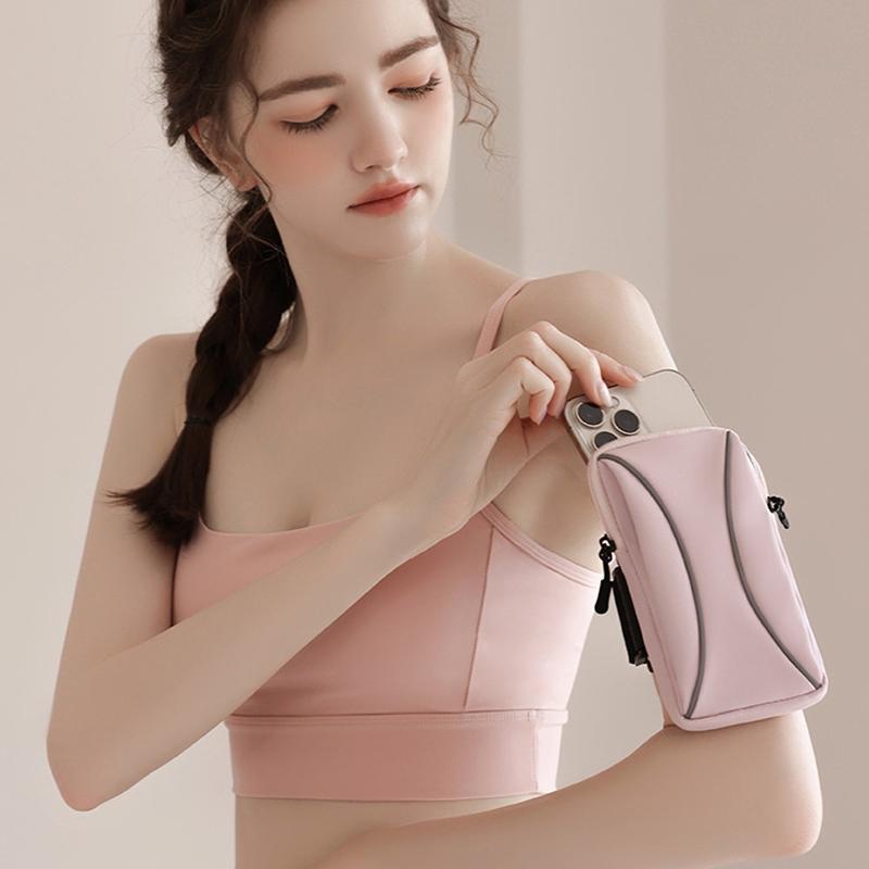 Gray Waterproof Running Arm Bag For Mobile Phones