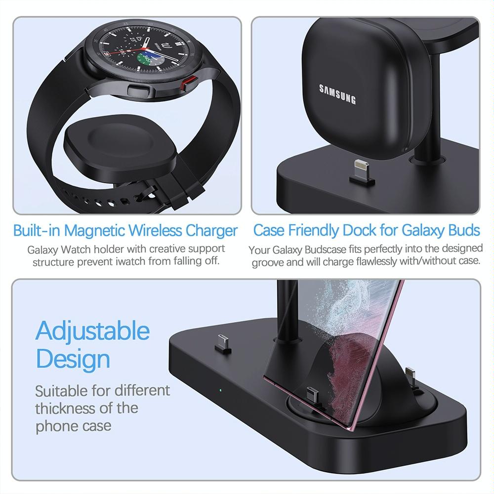 4 In 1 Type C Charging Stand For Samsung Watch And Galaxy Buds