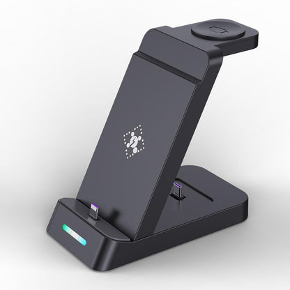 Black 3 In 1 Vertical Charging Stand For Samsung Watch And Galaxy Buds