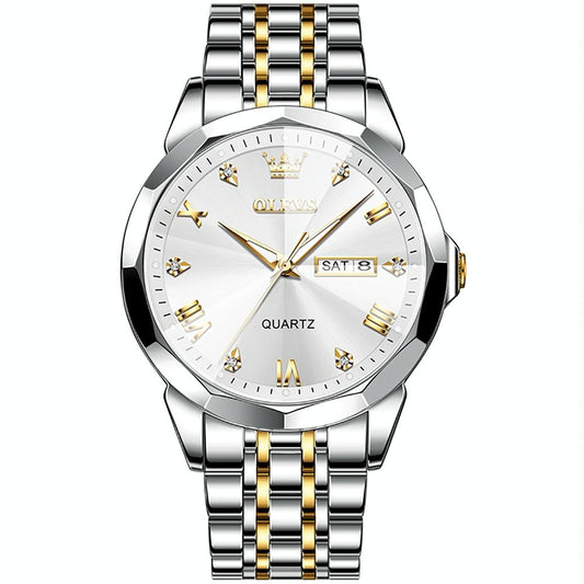 Waterproof Quartz Watch for Men with Luminous Dial - Blue
