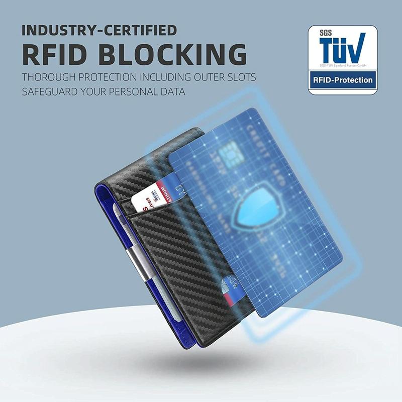 RFID-protected Leather Credit Card Wallet - Secure & Stylish - Beige