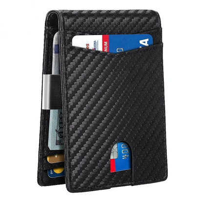 RFID-protected Leather Credit Card Wallet - Secure & Stylish - Beige