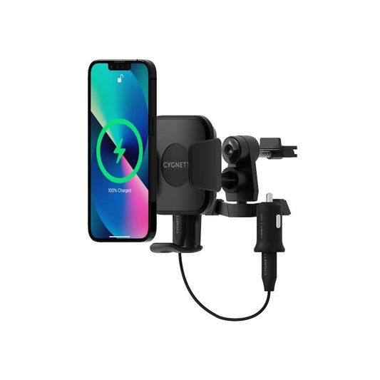 Cygnet Wireless 10W Vent Qi Car Charger Mount