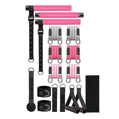 14pc Pilates Bar Kit with Resistance Bands & Belt