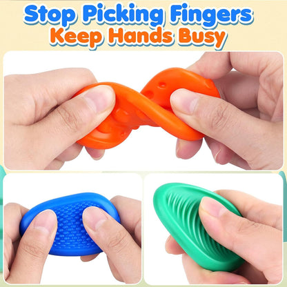 Sensory Worry Stones for Kids | 6-Piece Fidget Stress Relief Set for Ages 3+