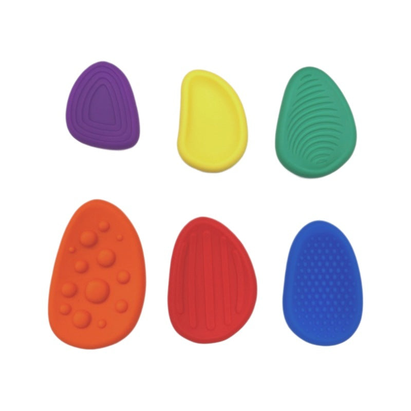 Sensory Worry Stones for Kids | 6-Piece Fidget Stress Relief Set for Ages 3+