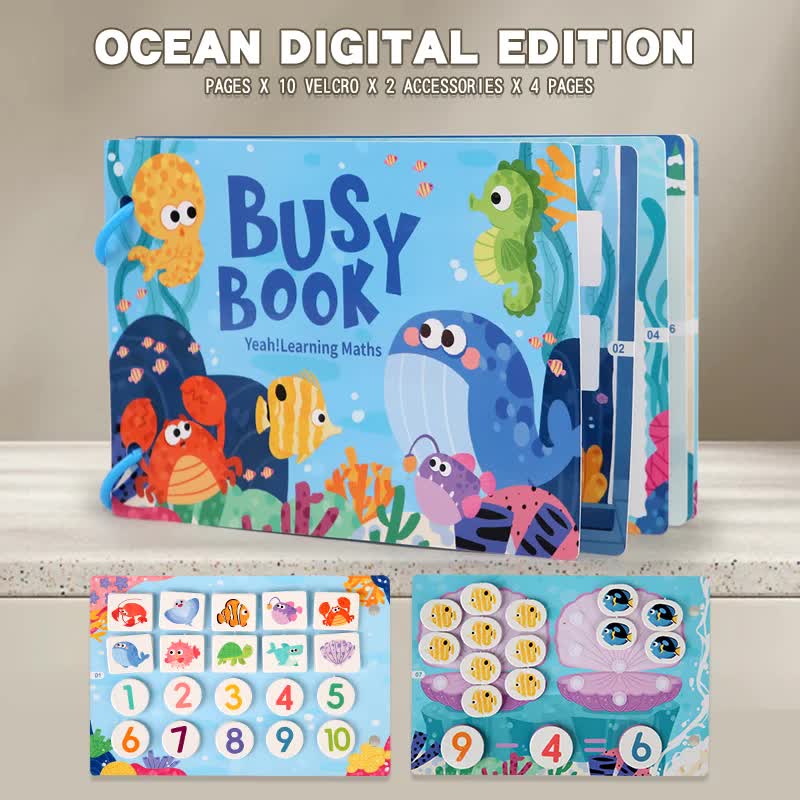 Themed Busy Book Set -Farm, Vehicles, Dinosaurs, Ocean, and Forest (5 Books)