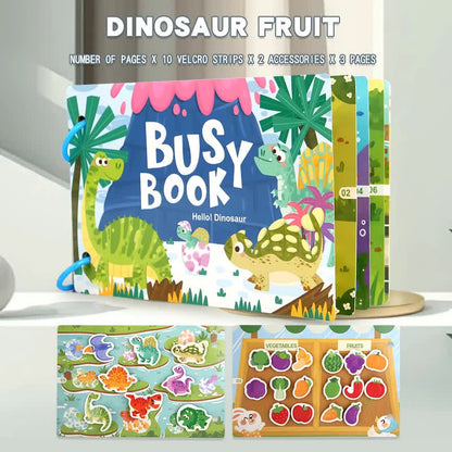 Themed Busy Book Set -Farm, Vehicles, Dinosaurs, Ocean, and Forest (5 Books)