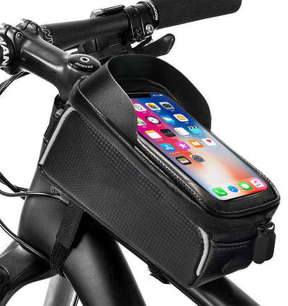Waterproof Bicycle Phone Frame Bag with Sun Visor