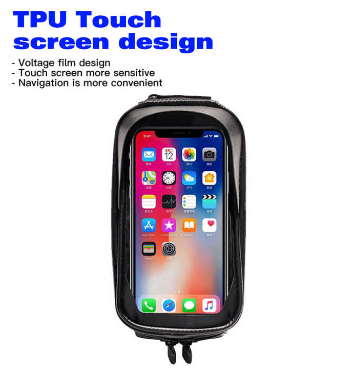Waterproof Bicycle Phone Frame Bag with Sun Visor