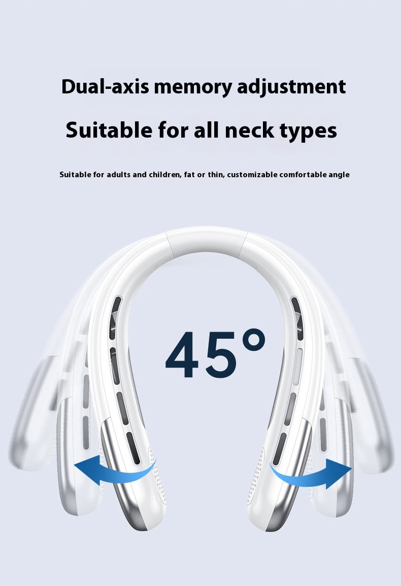Digital Display Neck Fan White