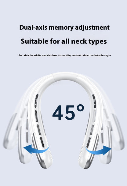 Digital Display Neck Fan White