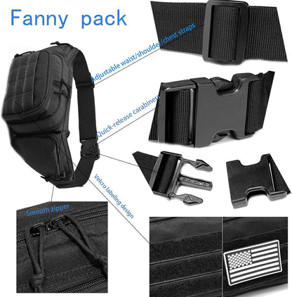 Black Rugged Tactical Waist Pack
