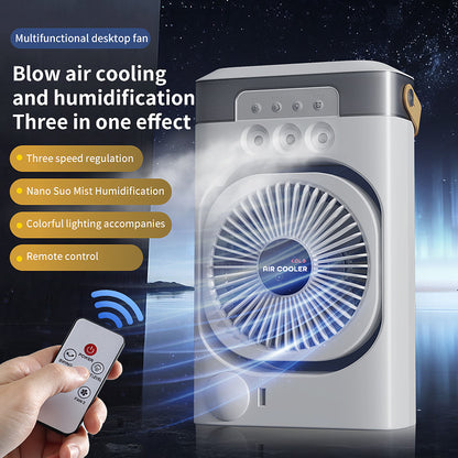 White 3-in-1 Portable Air Cooler Fan - Desktop Humidifier