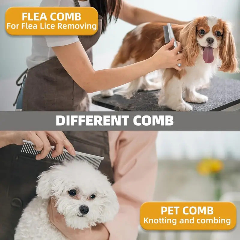 Grey Professional 9-Piece Pet Grooming Kit