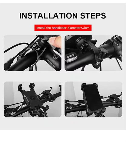 Red and Black Secure Grip Bike Phone Mount
