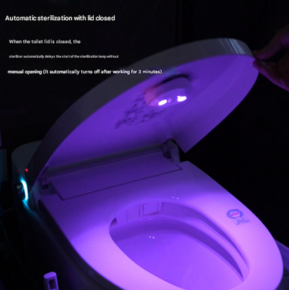 2 Pcs White Automatic UVC Toilet Sanitizer Light