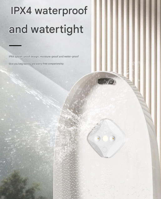 2 Pcs White Automatic UVC Toilet Sanitizer Light