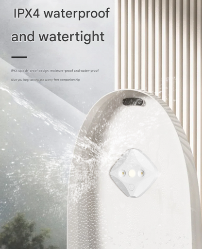 2 Pcs White Automatic UVC Toilet Sanitizer Light