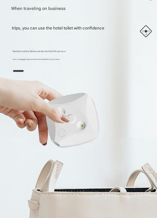 2 Pcs White Automatic UVC Toilet Sanitizer Light