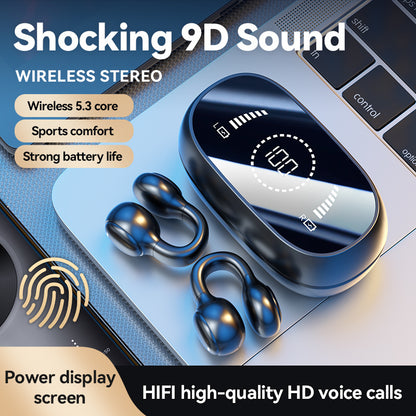 White Open-Ear Ear-Clip Wireless Earbuds