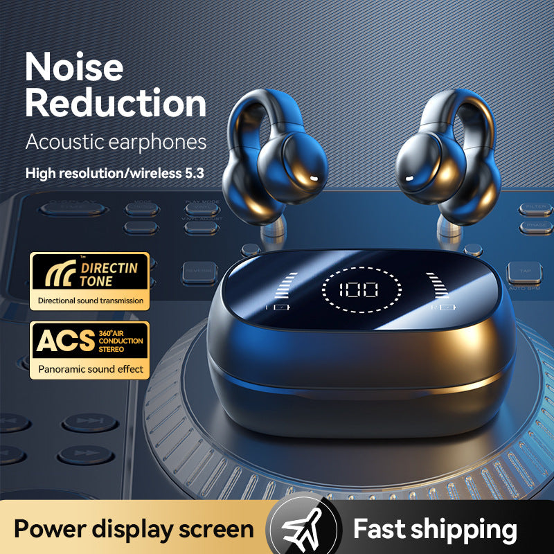 White Open-Ear Ear-Clip Wireless Earbuds