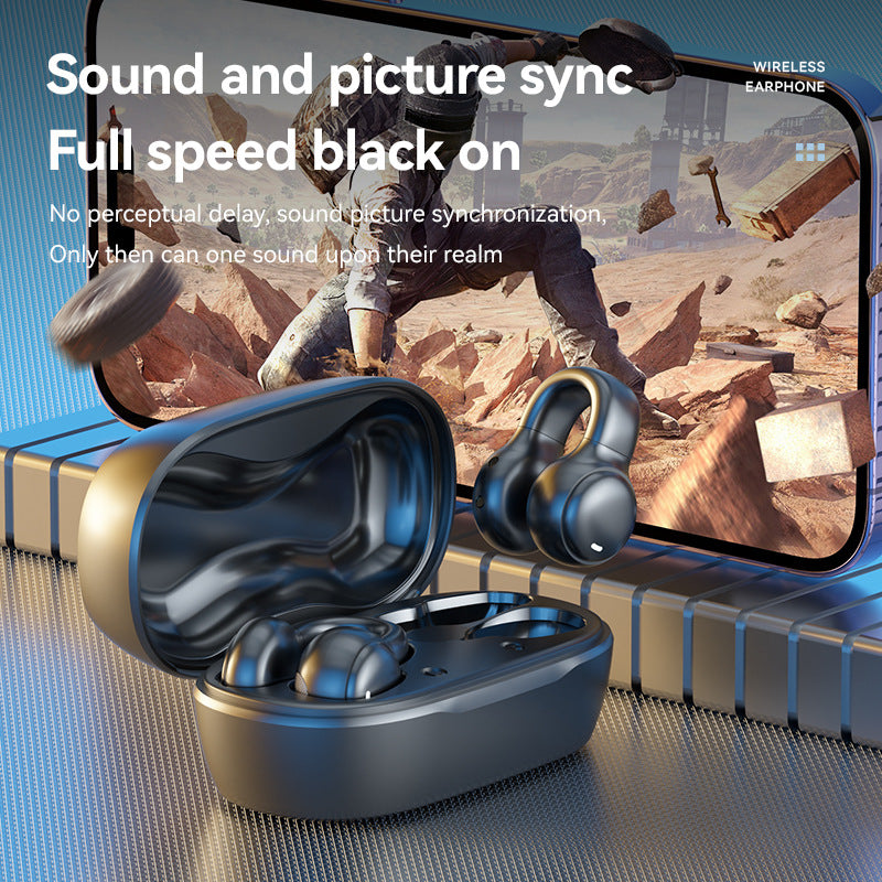 White Open-Ear Ear-Clip Wireless Earbuds