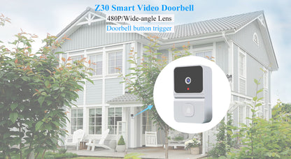 Mini Smart Video Doorbell - (black)