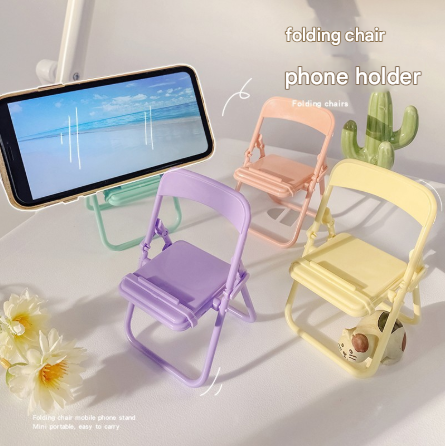 3 Pack Color Mixing Adorable Mini Folding Chair Phone Stand