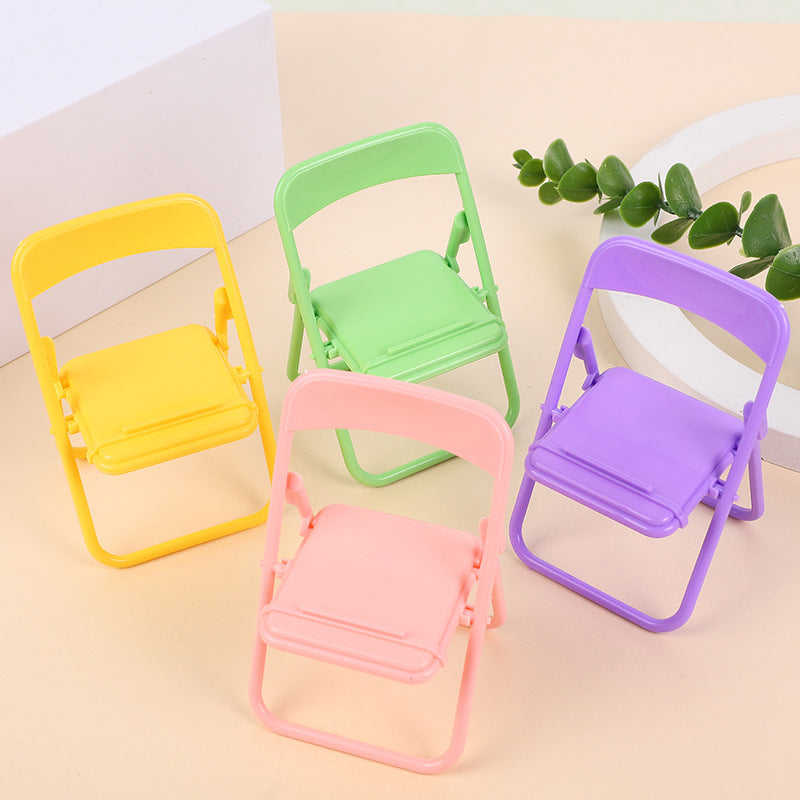 3 Pack Color Mixing Adorable Mini Folding Chair Phone Stand