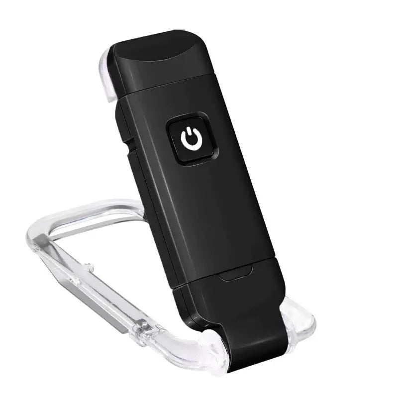 2 Pcs Black USB Rechargeable Clip-on LED Book Light