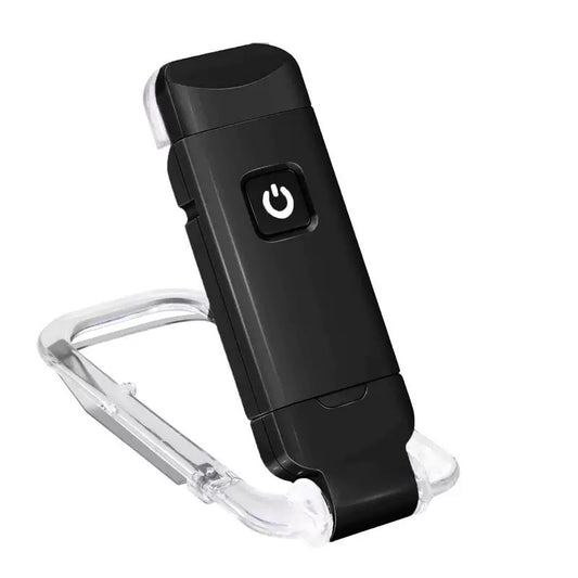 2 Pcs Black USB Rechargeable Clip-on LED Book Light