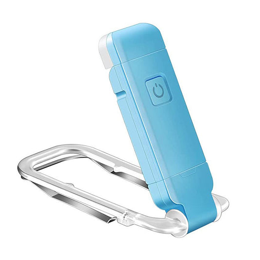 2 Pcs Blue USB Rechargeable Clip-on LED Book Light