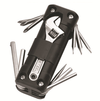 Black Versatile 16-in-1 Bike & Motorcycle Multi-Tool