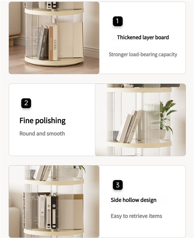 Rotating circular bookshelf