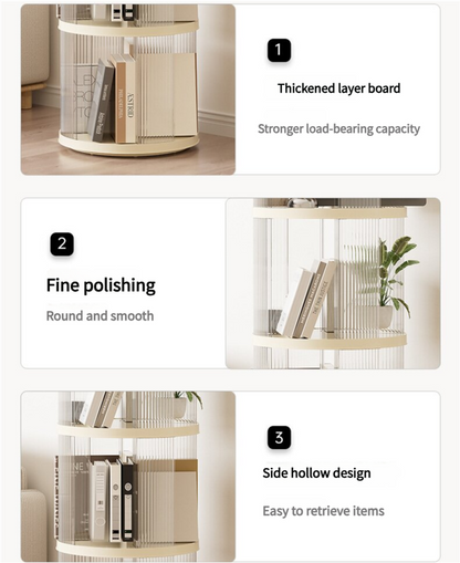 Rotating circular bookshelf