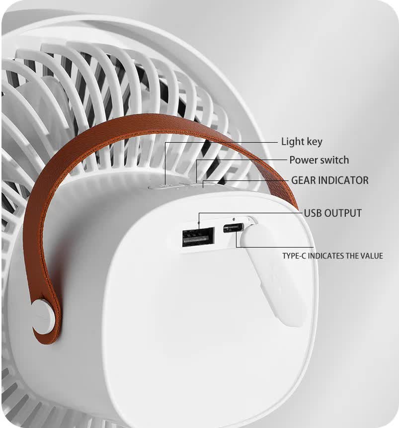 White Portable Outdoor Tripod Fan