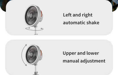 White Portable Outdoor Tripod Fan