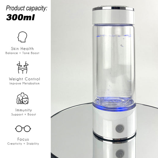 300ml H2 Hydrogen Water Bottle Alkaline Ionizer