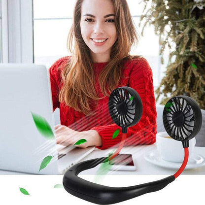 Rechargeable Neck Fan - Black