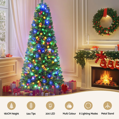 Jingle Jollys 1.8M Pre-lit Christmas Tree LED Lights