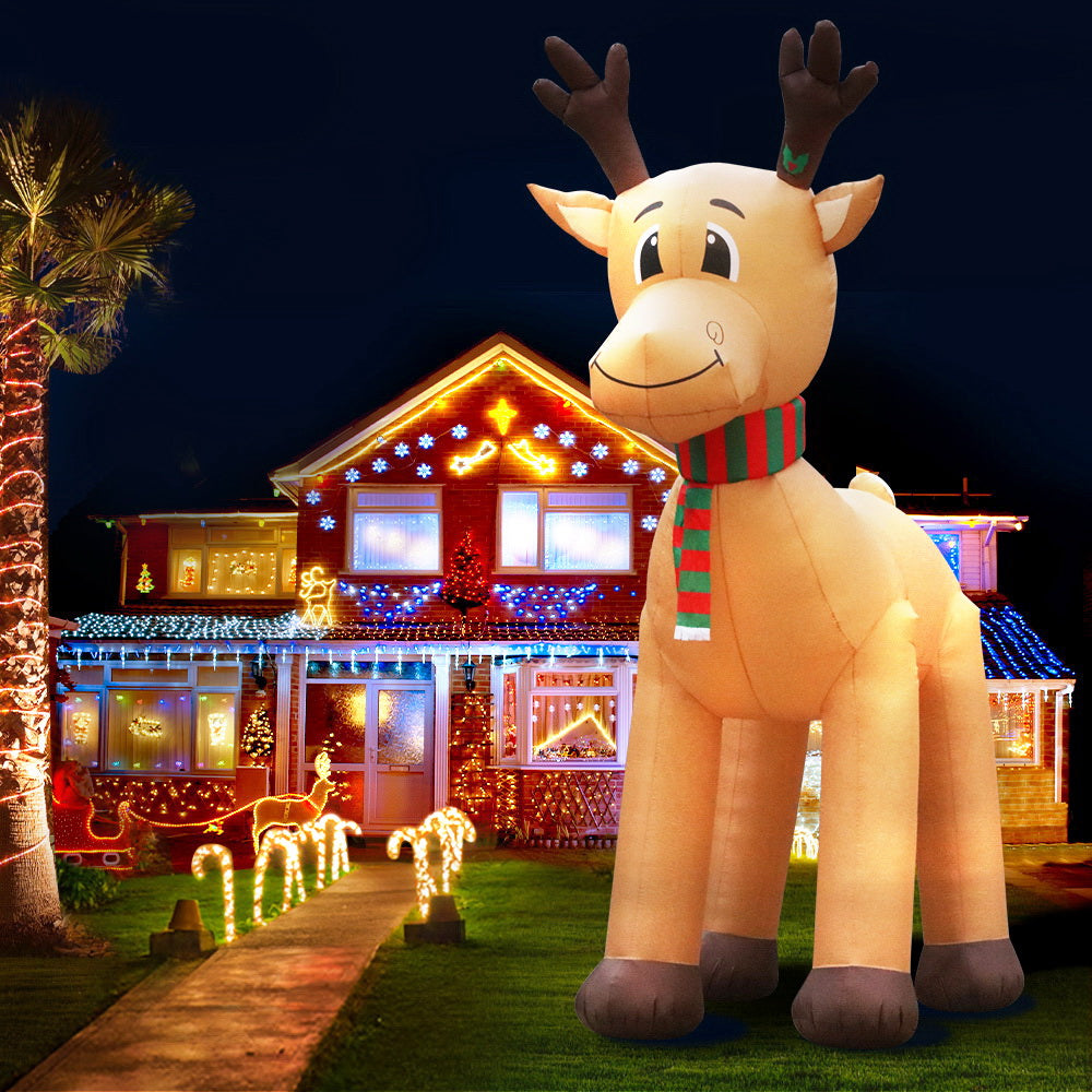 Jingle Jolly's Christmas Inflatable Reindeer 5M