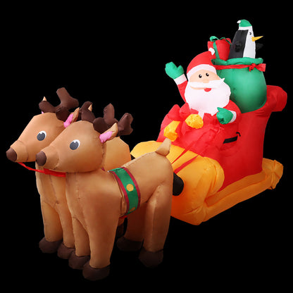 Jingle Jollys Christmas Inflatable Santa Sleigh 2.2M