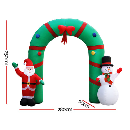 Jingle Jolly's Christmas Inflatable Archway 2.8M