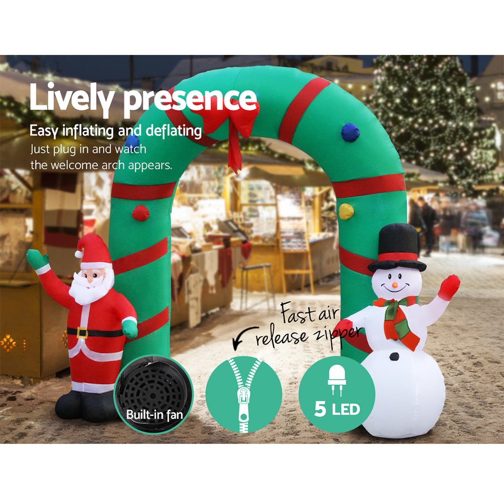 Jingle Jolly's Christmas Inflatable Archway 2.8M